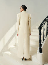 Structured Alpaca Long Coat With Tailored Lapel and Minimal Hidden Closure